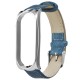 Metal Case Leather Strap Watch Band Replacement Watch Strap for Xiaomi Mi band 3 Non-original