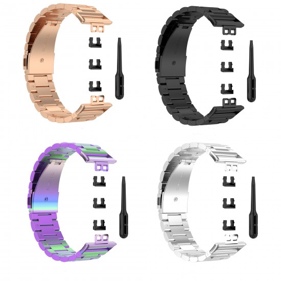 Multi-color Stainless Steel Replacement Strap Smart Watch Band For HuWatch Fit