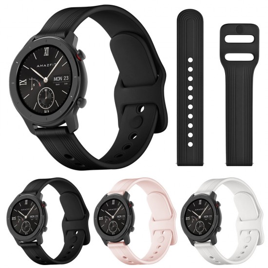 Pure Color Silicone Watch Band Replacement Watch Strap for Amazfit GTR