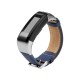 Retro Metal Buckle Leather Strap Smart Watch Band For Garmin Vivosmart HR