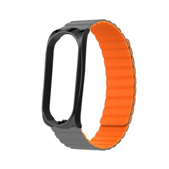 Silicone Powerful Magnetic Replacement Strap Smart Watch Band for Xiaomi Mi Band 6/5