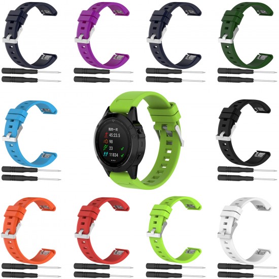 Smooth Multi-color Replacement Strap For Garmin Fenix 5/Forerunner 935