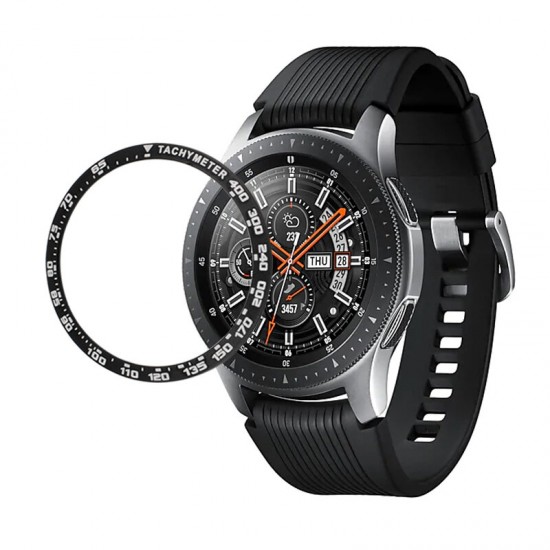 Time / Speed Tachymeter Scale Metal Outer Edge Cover Watch Bezel Ring Dial for Samsung Galaxy Watch 42mm