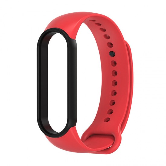 Two-color TPU Silicone Replacement Strap Smart Watch Band For Xiaomi Mi Band 5