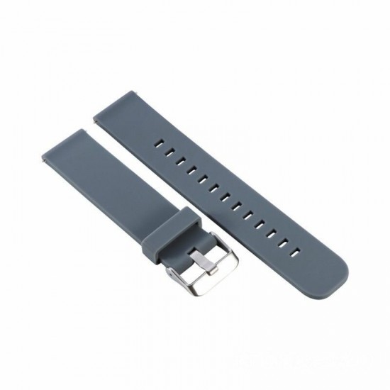 Universal 22mm Replacement Silicone Stainless Steel Buckle Watch Band Strap for HuWatch GT Smart Watch