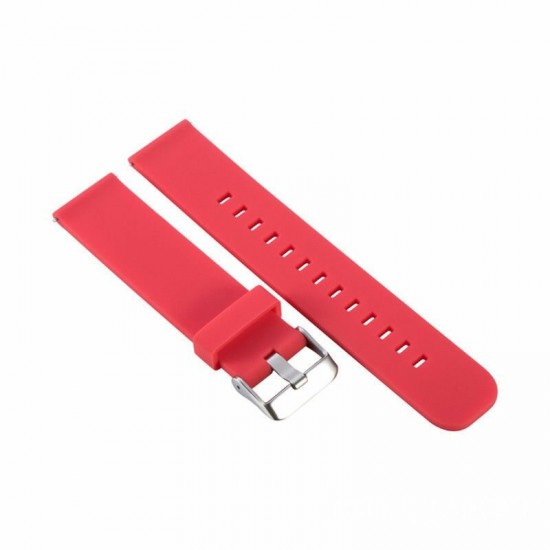 Universal 22mm Replacement Silicone Stainless Steel Buckle Watch Band Strap for HuWatch GT Smart Watch