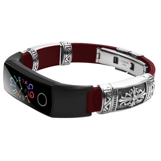 Watch Band Butterfly Buckle Watch Strap for HuHonor Band 4 / Band 5