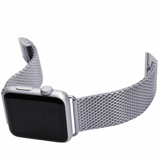 Buckle Stainless Steel Smart Watch Band Replacement Strap for Apple Watch 38MM