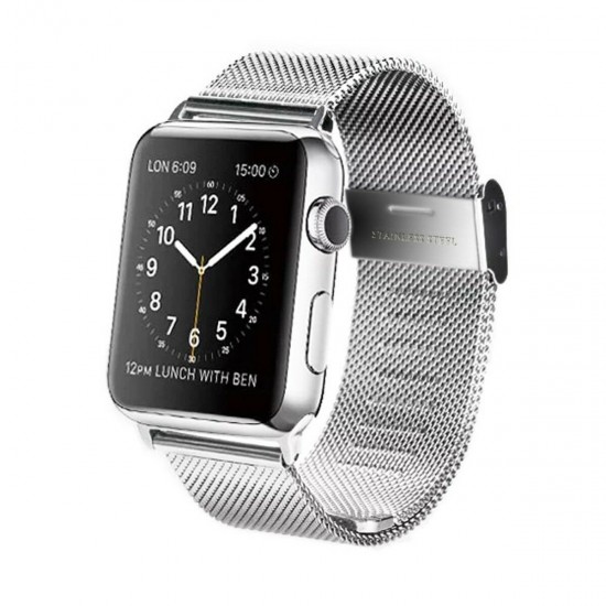 Buckle Stainless Steel Smart Watch Band Replacement Strap for Apple Watch 38MM