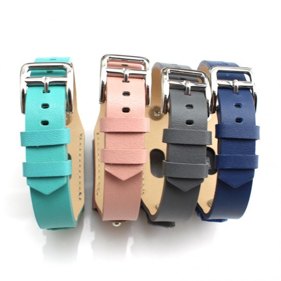 Colorful Leather Replacement Wrist Strap for Xiaomi Miband 2 Wristband