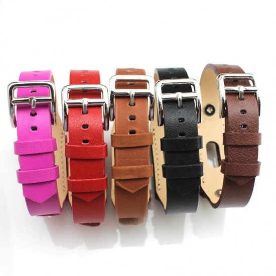 Colorful Leather Replacement Wrist Strap for Xiaomi Miband 2 Wristband