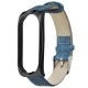 Denim Leather Watch Band Watch Strap Replacement for Xiaomi Miband 4 Non-original