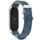 Denim Leather Watch Band Watch Strap Replacement for Xiaomi Miband 4 Non-original