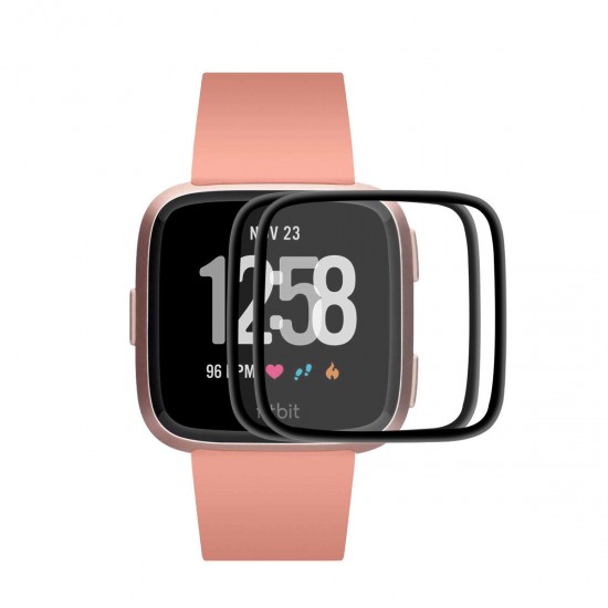 3D Curved PC Full Cover Screen Protector Watch Film for Fitbit Versa 3 Fitbit Sense Smart Watch