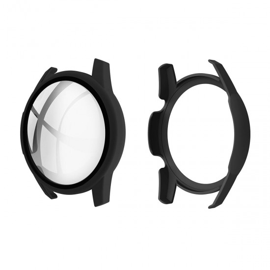 PC Matte Watch Case Watch Cover 9H Tempered Glass Watch Screen Protector for HuWatch GT 2 42mm