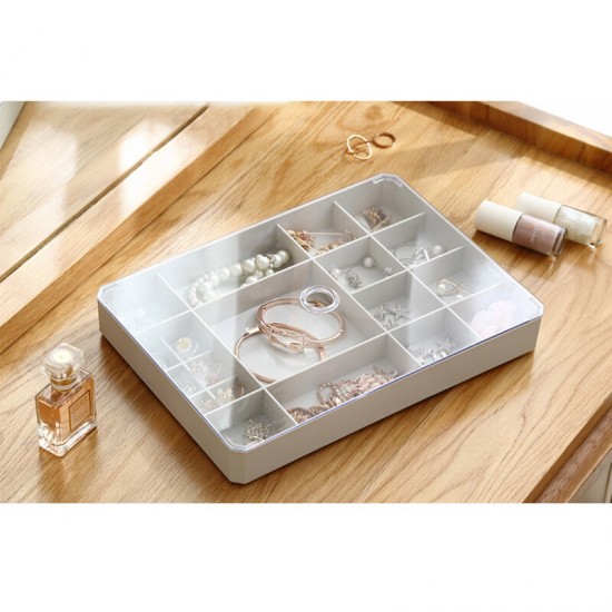 Fashion Multi-cell Jewelry Box Smart Ring Storage Box Plastic Earrings Ring Box