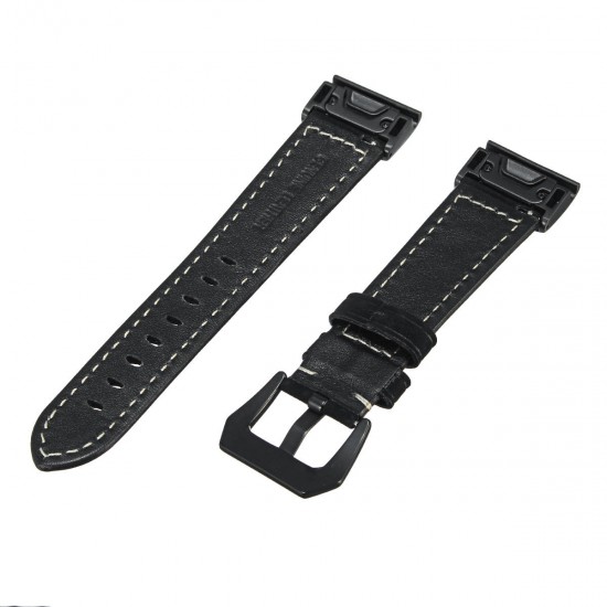 Luxury Genuine Leather 225mm Smart Watch Strap Band Accessorries For Garmin Fenix 5x