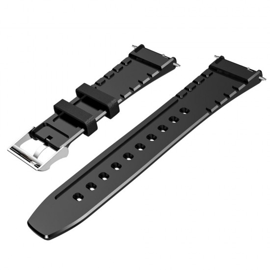 24MM Head Layer Cowhide Silicone Watch Band Strap for Smart Watch Prime Optimus Pro Optimus Hope Brave Lite