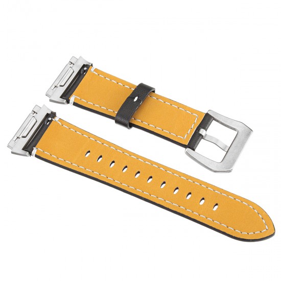 Leather Band Bracelet Watch Wrist Strap Replacement For Fitbit Ionic Fitness Run