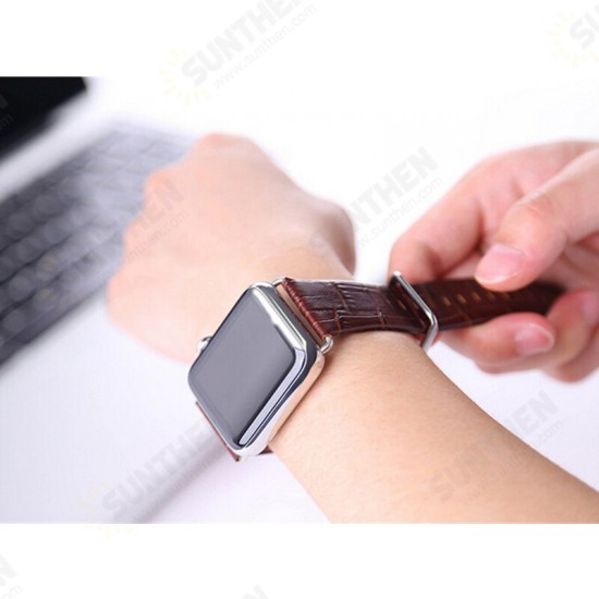 Leather Smart Watch Band Replacement Strap for Apple Watch 38mm