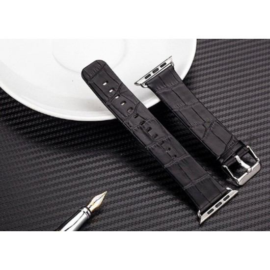 Leather Smart Watch Band Replacement Strap for Apple Watch 38mm