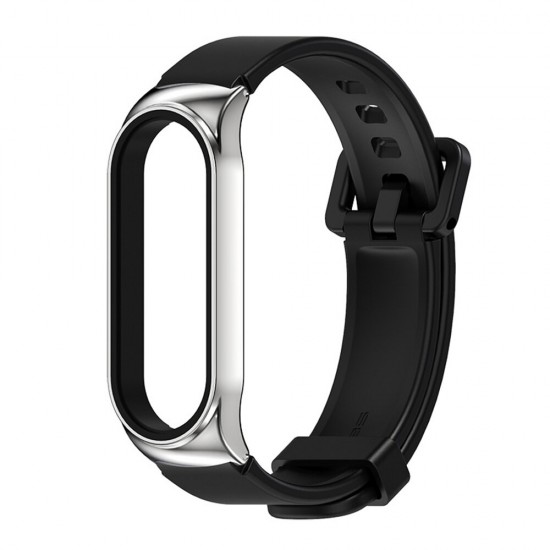 TPU Silicone Replacement Watch Strap Metal Case Cover for Xiaomi Mi Band 5