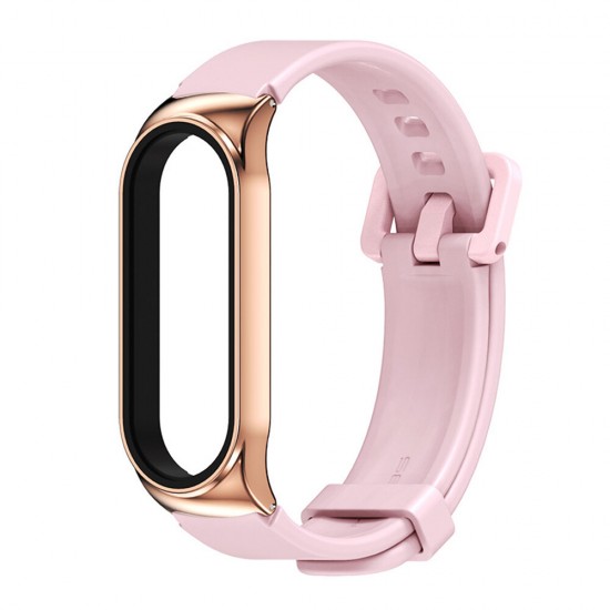 TPU Silicone Replacement Watch Strap Metal Case Cover for Xiaomi Mi Band 5