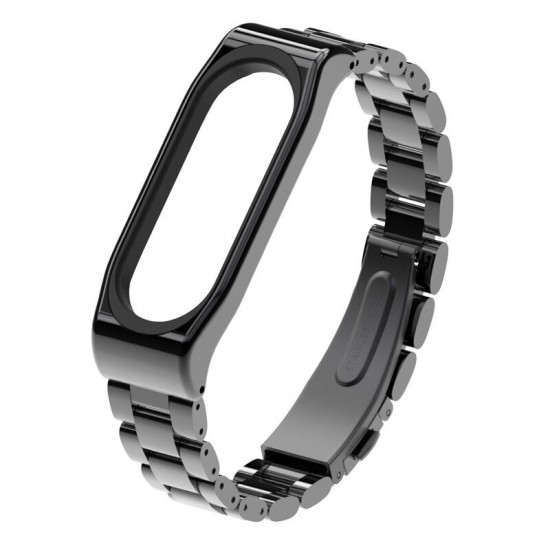 Full Steel Watch Band Anti-lost Watch Strap for Xiaomi mi band 5 Non-original