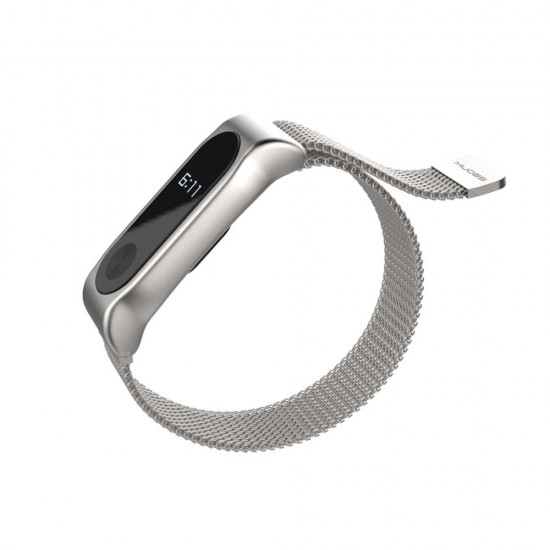 Magnetic Buckle Metal Replacement Stainless Steel Strap for Xiaomi MiBand 2 Non-original