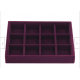 Purple Multi-check Flannel Smart Ring Box Small Jewelry Display Box Ring Storage Box