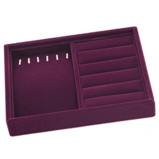 Purple Multi-check Flannel Smart Ring Box Small Jewelry Display Box Ring Storage Box