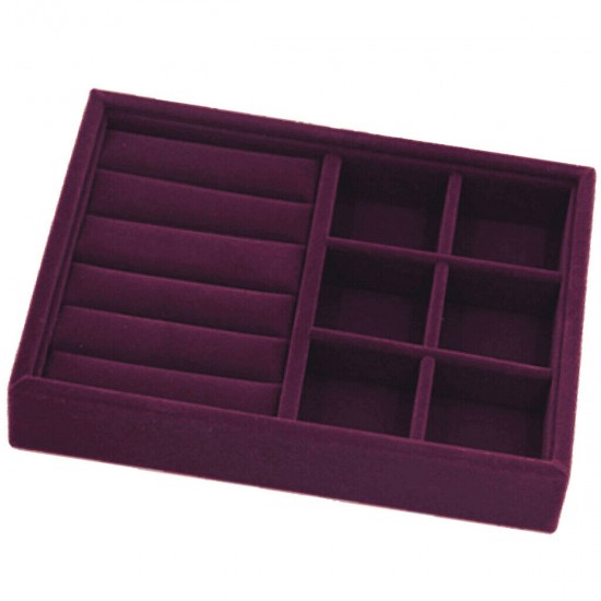 Purple Multi-check Flannel Smart Ring Box Small Jewelry Display Box Ring Storage Box