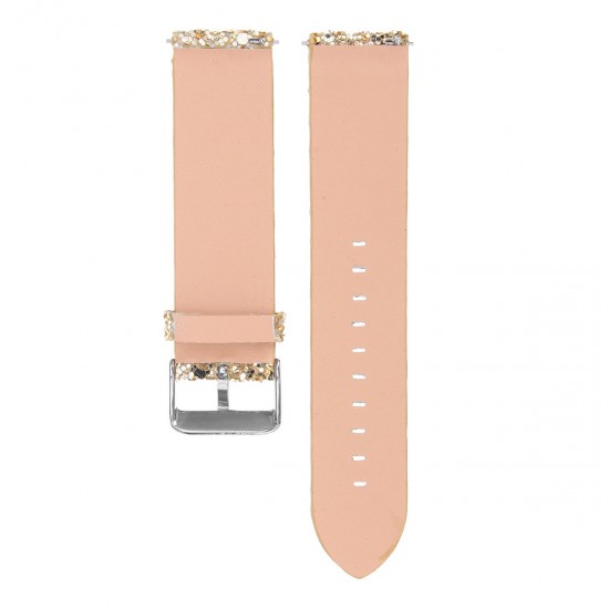 Replacement Bling Glitter Leather Wrist Strap Watch Band For Fitbit Versa