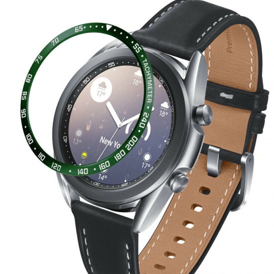 Time / Speed Tachymeter Scale Metal Outer Edge Cover Watch Bezel Ring Dial for Samsung Galaxy Watch 3 41 / 45mm