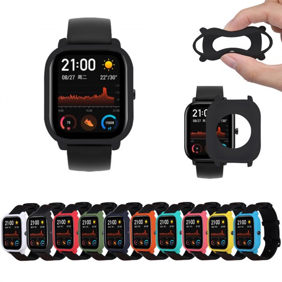 Silicone Watch Case Cover Watch Cover Protector for AMAZFIT GTS