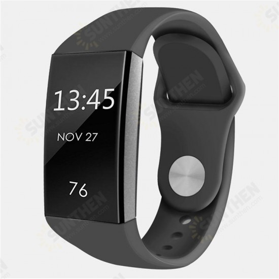 Soft Silicone Rubber Strap Replacement Watch Band for Fitbit Charge 3