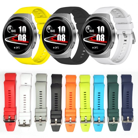 Solid Color Universal Replacement Soft Silicone Watch Band Watch Strap for HuGT 2e