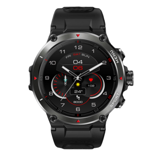 Stratos 2 360*360px Always-On AMOLED Display 4 Satellite 3 Modes GPS Heart Rate SpO2 Monitor 100+ Watch Faces 5ATM Waterproof Smart Watch