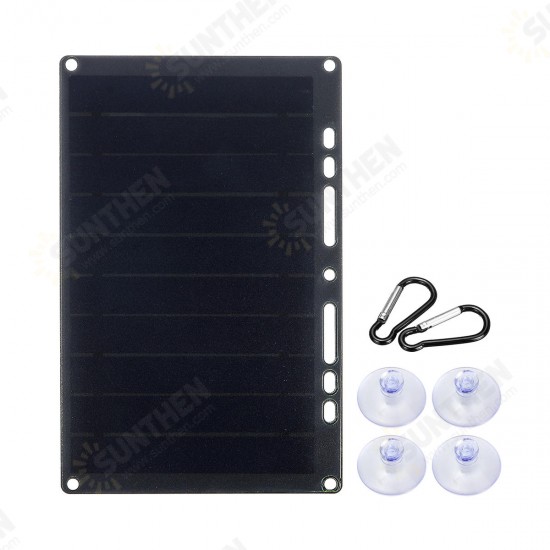 10W 6V 1.7A USB Solar Panel Solar Power Bank W/ Ring Binder Eyelet