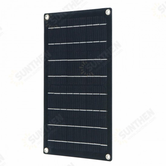 10W Waterproof Solar Panel Matte Texture Car Emergency Charger WIth 4 Protective Corners USB+DC