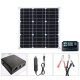 12V 50W PET Flexible Solar Panel Camping Solar Power Bank Battery Charge Systems Kit Complete 10/30/60/100A Controller 12V 24V