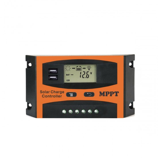 12V/24V MPPT Solar Panel Charge Controller Regulator 30-60A Dual USB Output