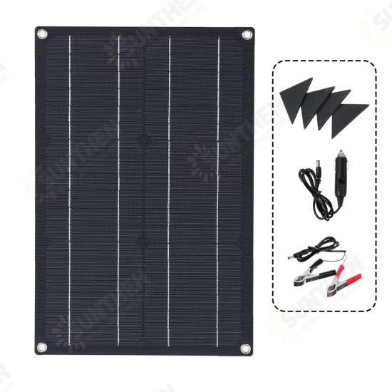 20W ETFE Solar Panel Field Vehicles Emergency Charger With 4 Protective Corners Single USB+DC