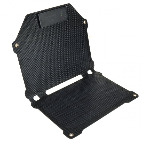 20W Portable Solar Panel Kit USB Charger Kit Waterproof Monocrystalline Silicon Solar Power Bank