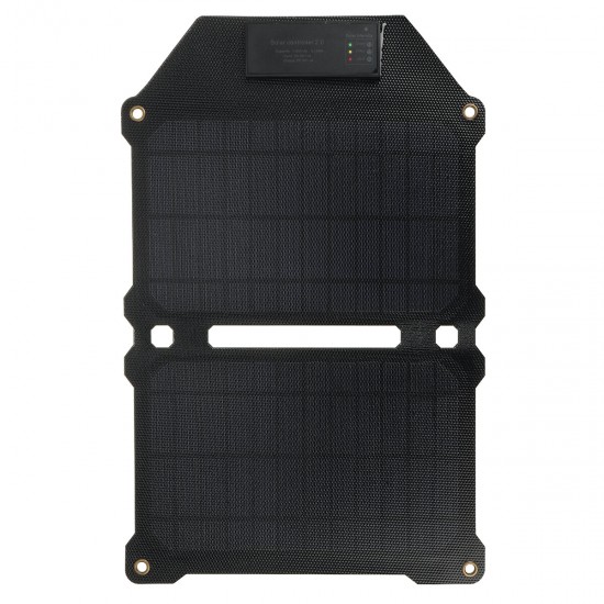 20W Portable Solar Panel Kit USB Charger Kit Waterproof Monocrystalline Silicon Solar Power Bank