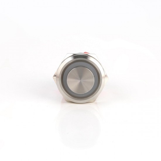 22MM 18A 250V 6Pin LED Light Button Switch Momentary Reset Metal Push Button Switch