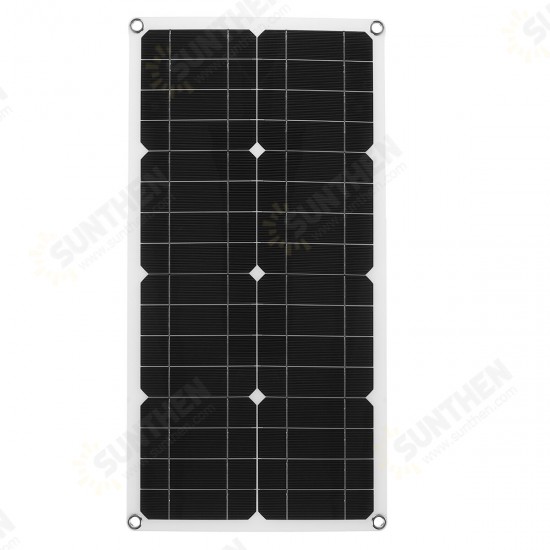 25W 18V Mono Solar Panel Single USB 12V/5V DC Monocrystalline Flexible Solar Charger For Car RV Boat Battery Charger Waterproof