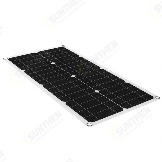 25W 18V Mono Solar Panel Single USB 12V/5V DC Monocrystalline Flexible Solar Charger For Car RV Boat Battery Charger Waterproof