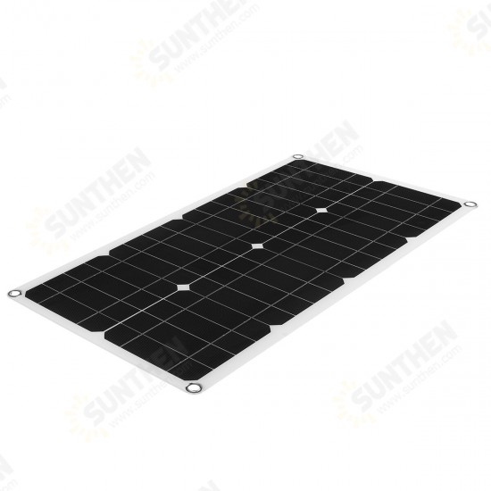 25W 18V Mono Solar Panel Single USB 12V/5V DC Monocrystalline Flexible Solar Charger For Car RV Boat Battery Charger Waterproof