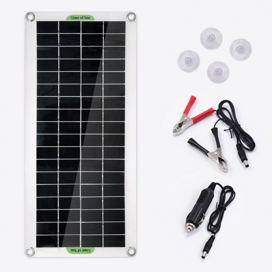 25W Portable Solar Panel Battery Charger USB Kit Complete Solar Cell Smart Phone Flexible Power Bank Camping Car Charging